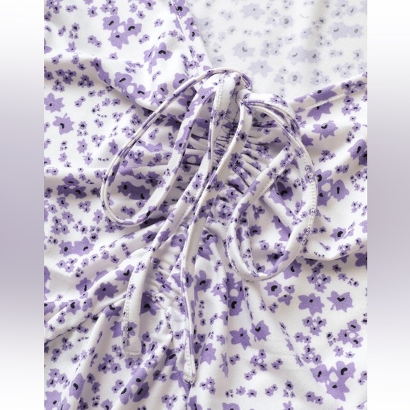 BloomChic Plus Size 4XL Ditsy Floral Elastic Waist Knot Drawstring Dress us26 - Picture 10 of 11